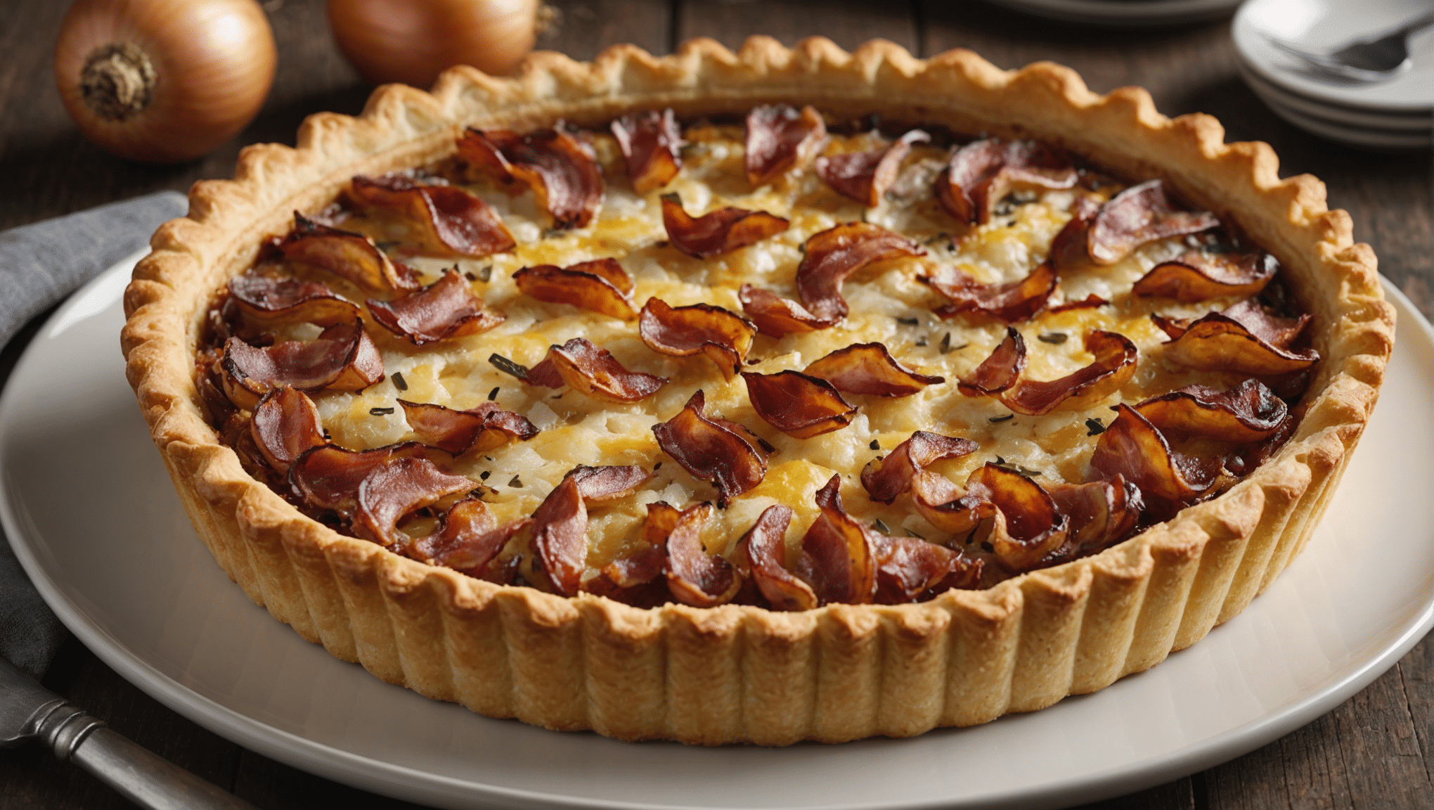 Sweet Onion and Bacon Tart