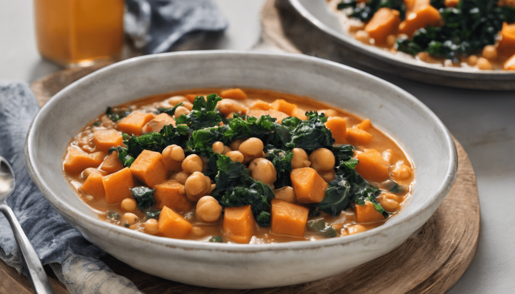 Sweet Potato and Chickpea Stew with Kale