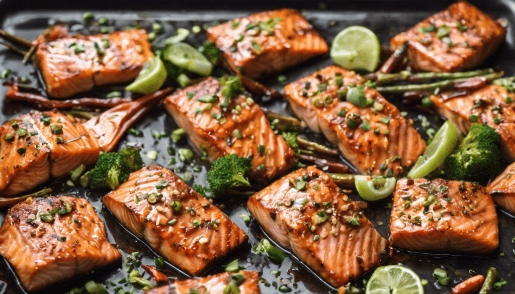 Sweet and Spicy Long Pepper Glazed Salmon