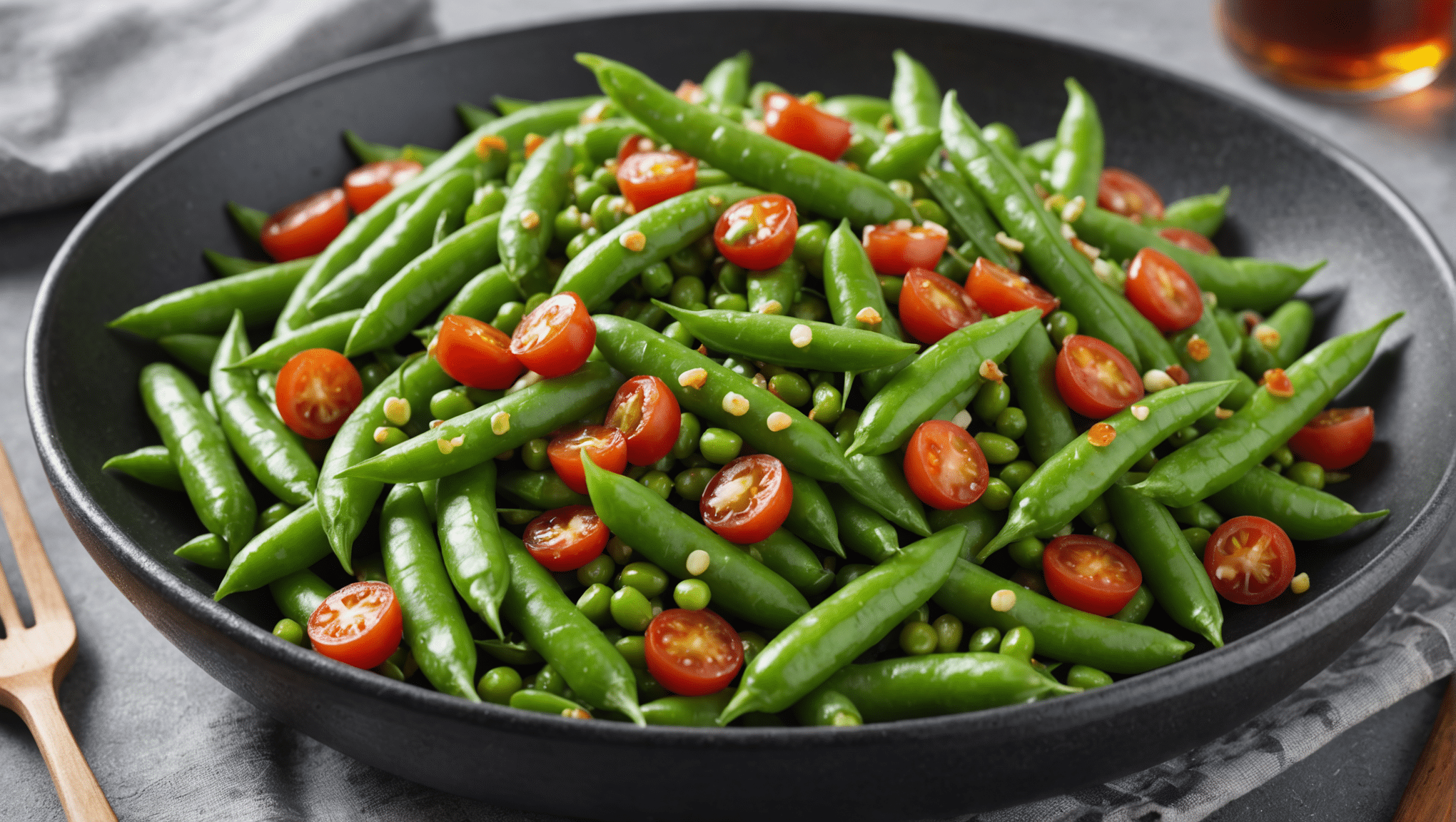 Sweet and Spicy Snap Peas Salad