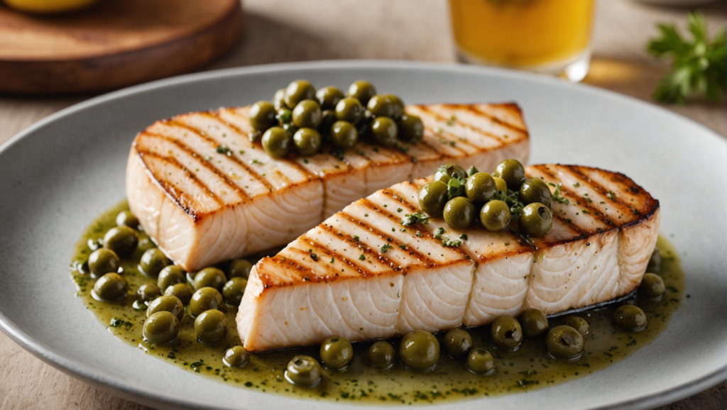 Swordfish Steaks with Caper Butter