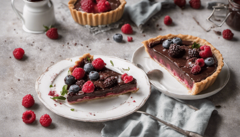 Tayberry and Chocolate Tart