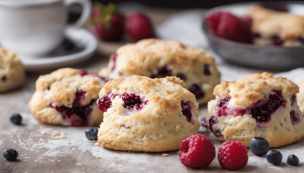 Tayberry and Lemon Scones
