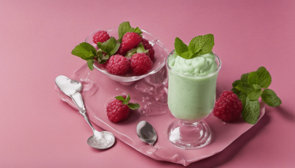 Tayberry and Mint Sorbet