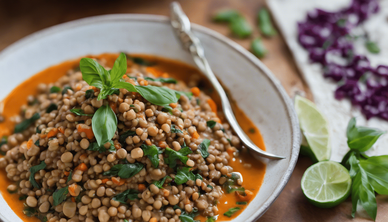 Thai Basil Coconut Lentils