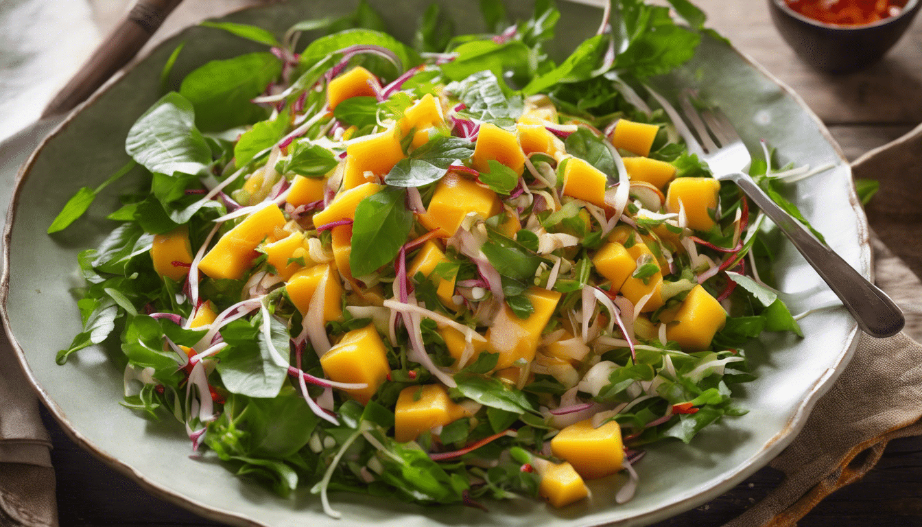 Thai Mango Salad with Kaffir Lime Leaves
