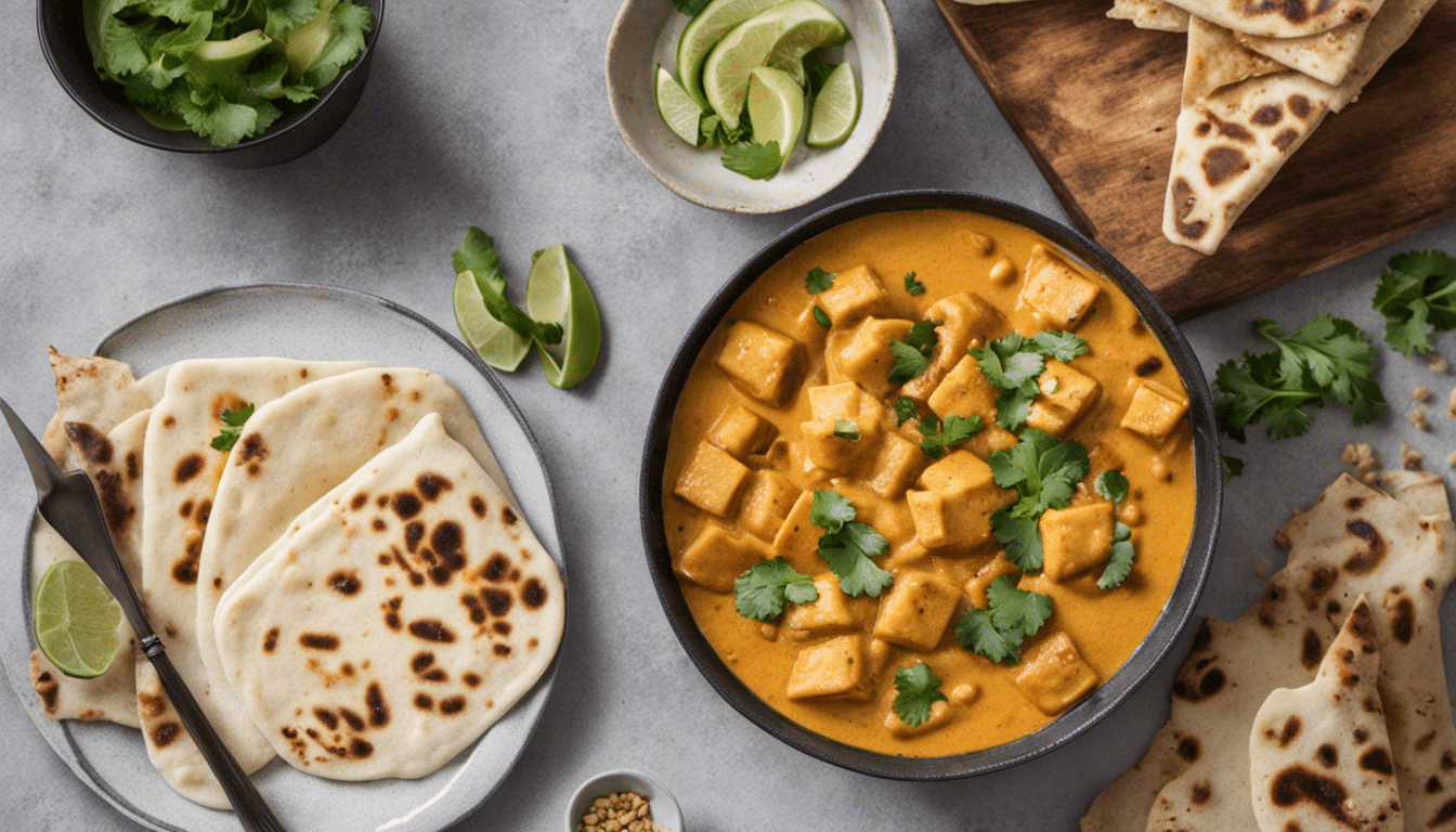 Tofu Coconut Curry with Naan