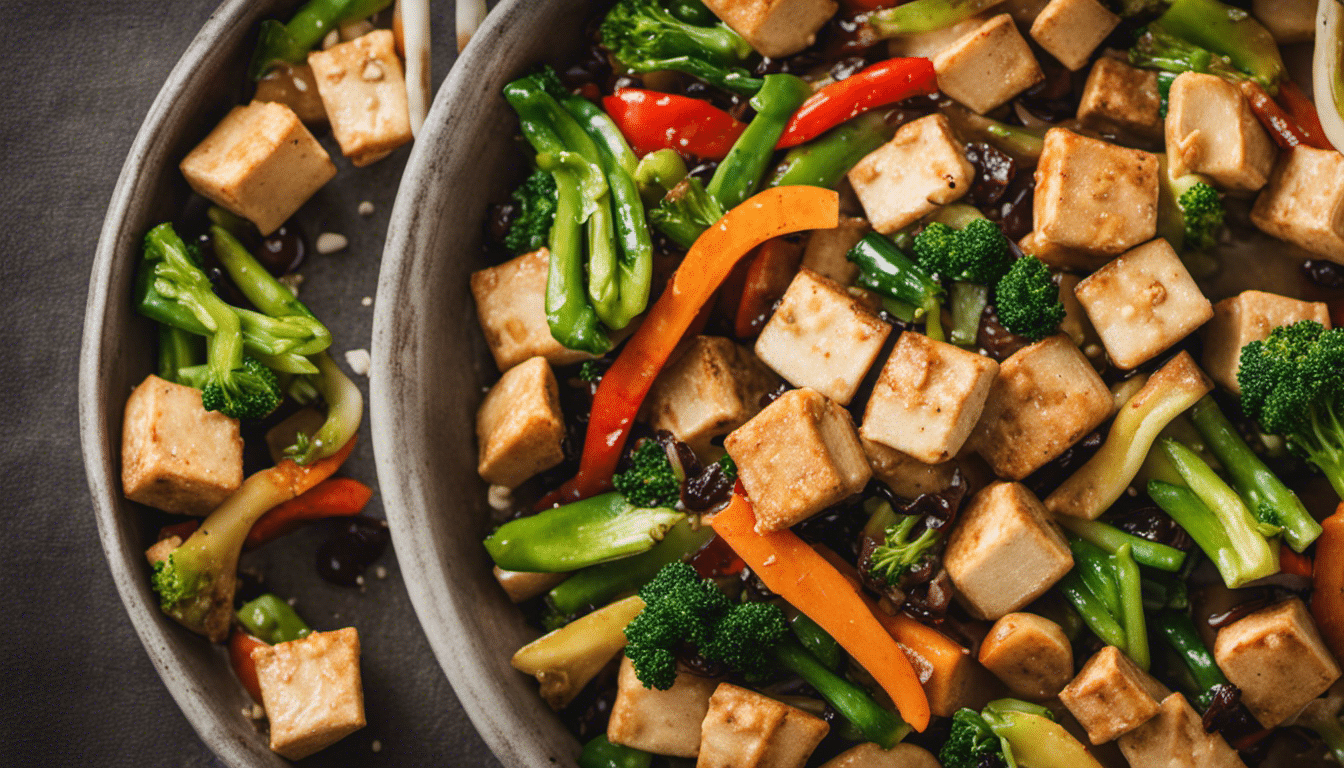 Tofu and Vegetable Stir-Fry in Ginger Sauce