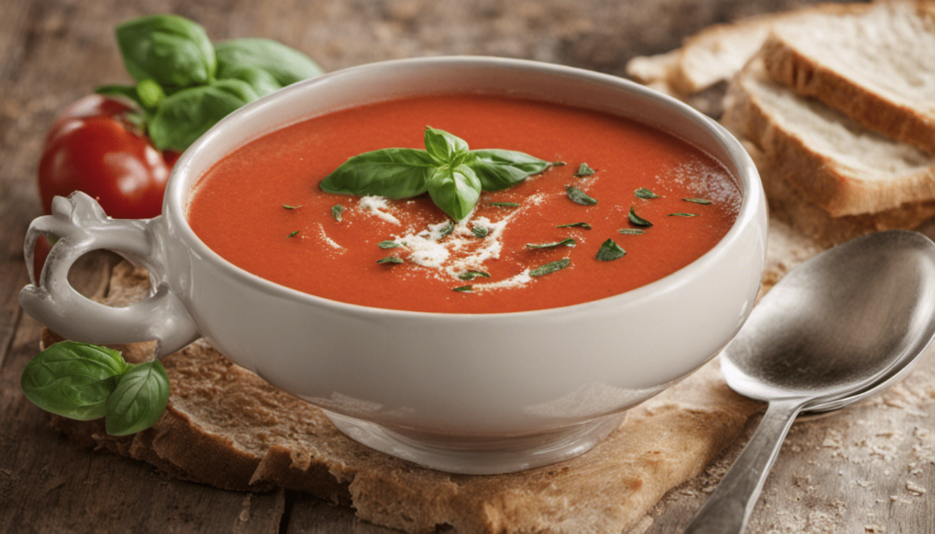 Delicious Tomato and Basil Cream Soup