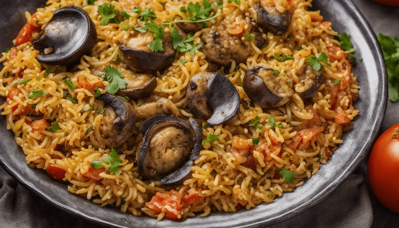 Tomato and Mushroom Breyani