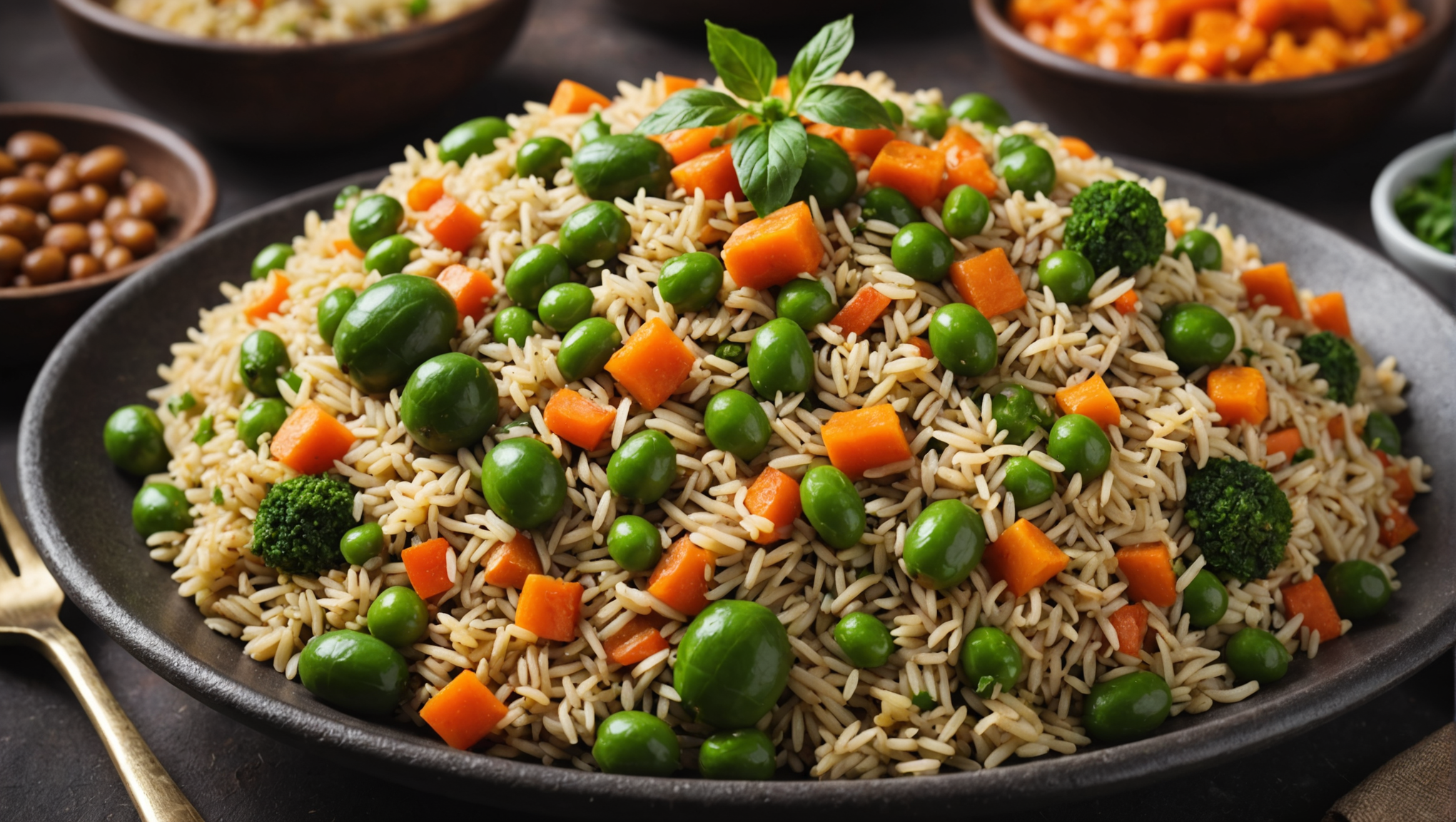 Urad Bean and Vegetable Pulao