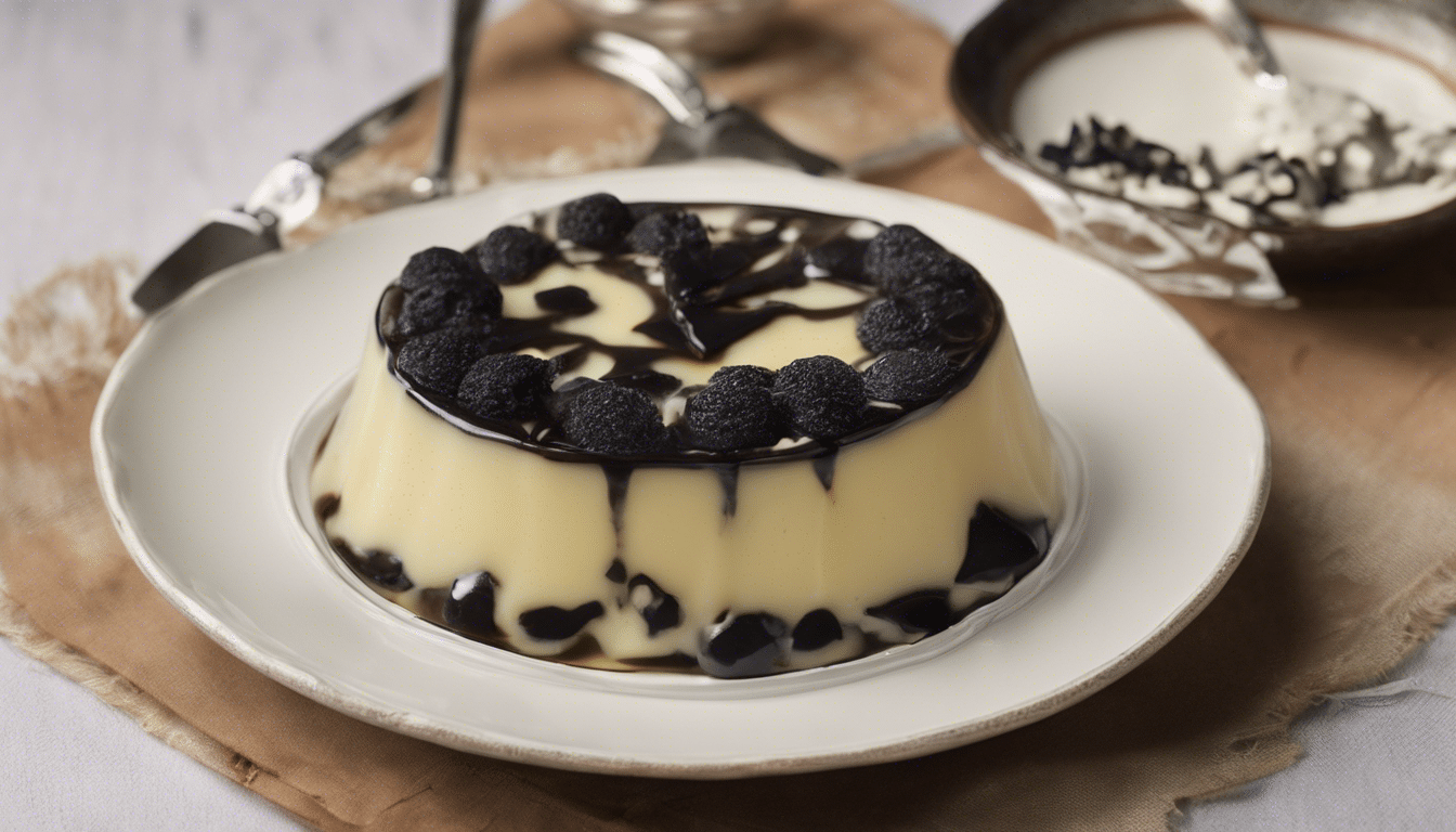 Delicious Vanilla and Licorice Pudding topped with mixed fresh fruits.