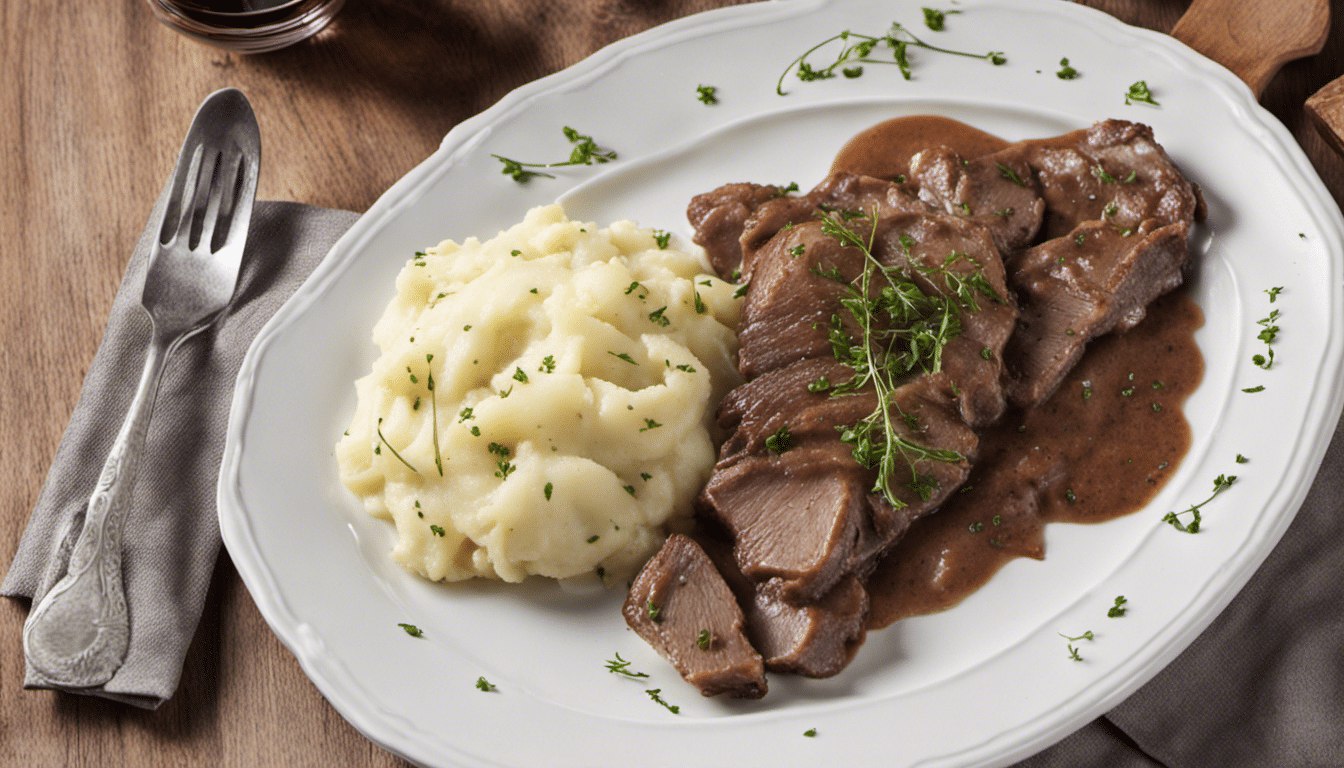 Delicious Veal Liver with Onions and Mashed Potatoes