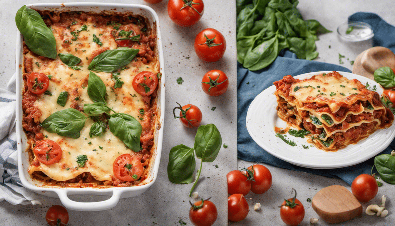 Vegan Lasagna with Tomato and Spinach