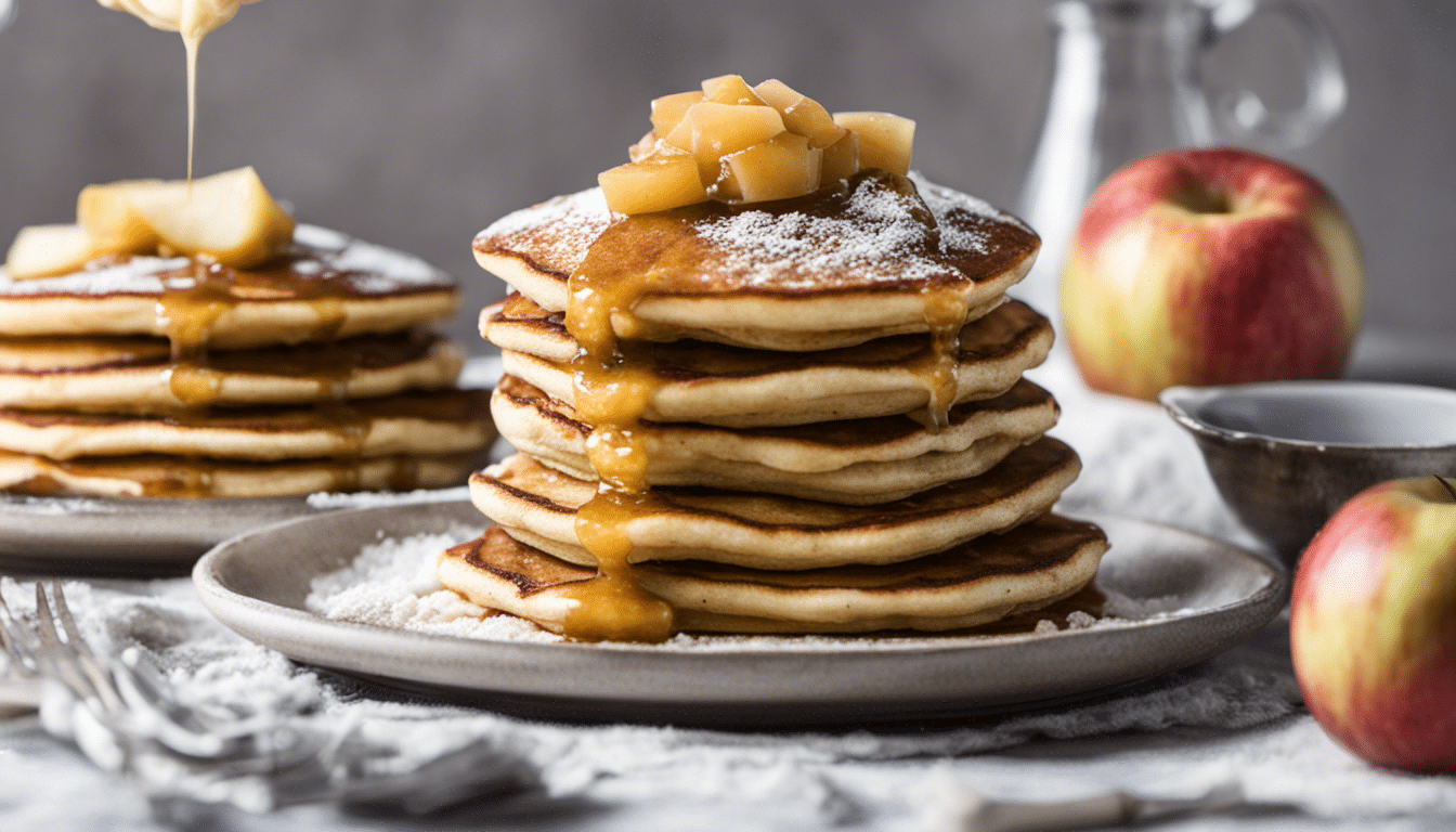 Vegan Pancakes with Apple Compote