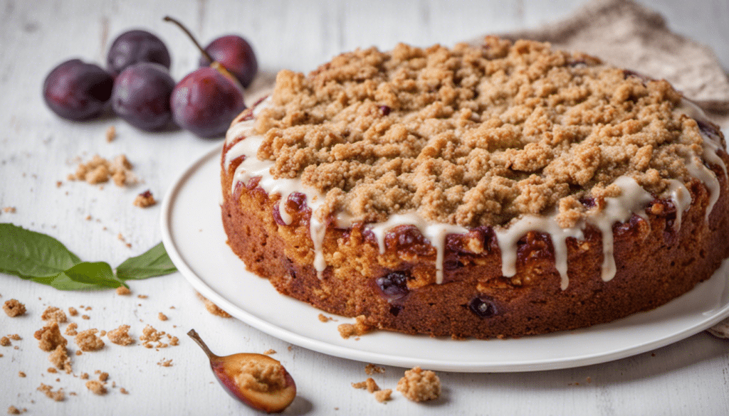 Vegan Plum Cake with Streusel Topping