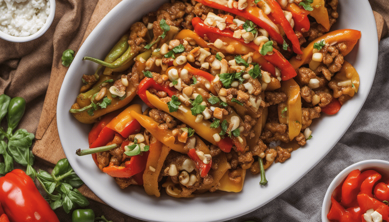 Vegan Poutine-Stuffed Bell Peppers with Assorted Toppings