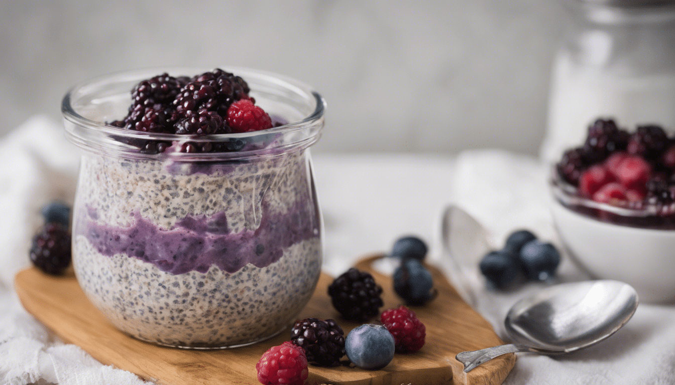 Vegan Saskatoon Berry Chia Pudding Parfait