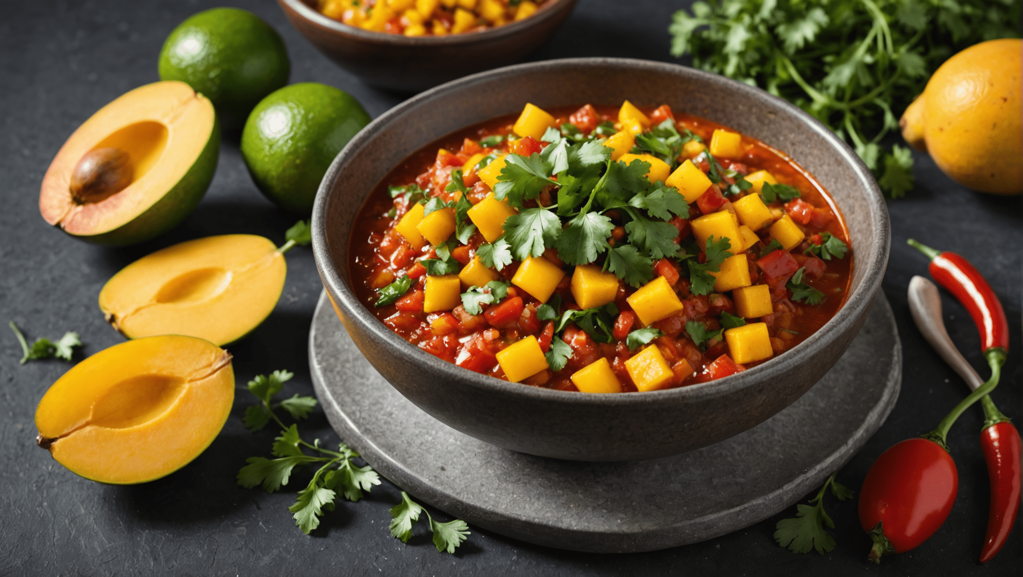 Vegan Spicy Mango Cilantro Salsa