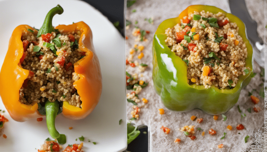 Vegan Stuffed Bell Peppers with Couscous