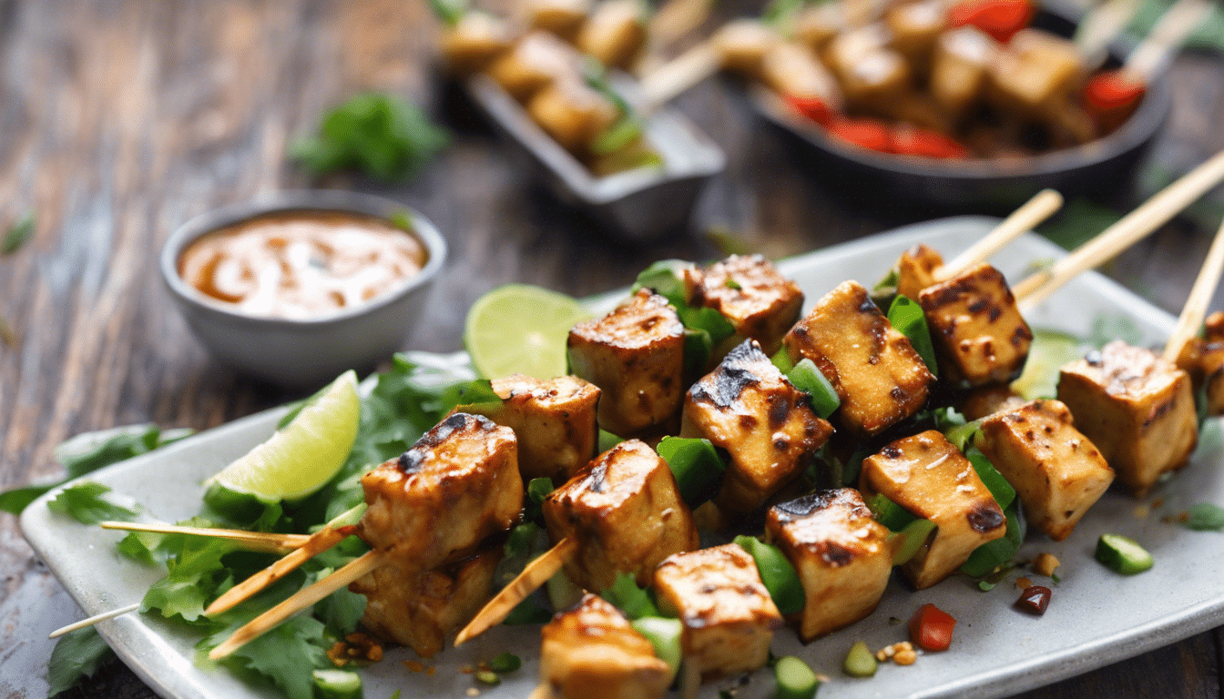 Vegan Tofu Satay Skewers