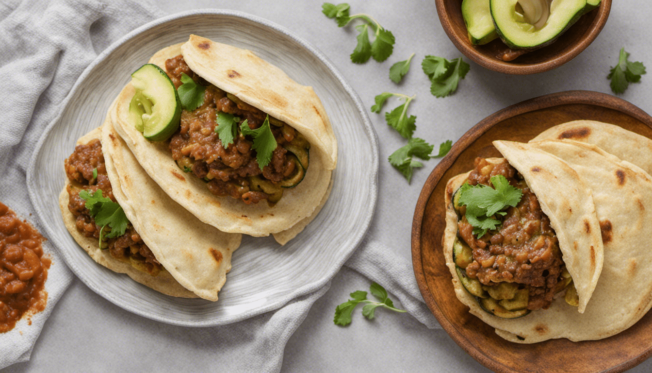 Vegan Zucchini and Refried Beans Gorditas