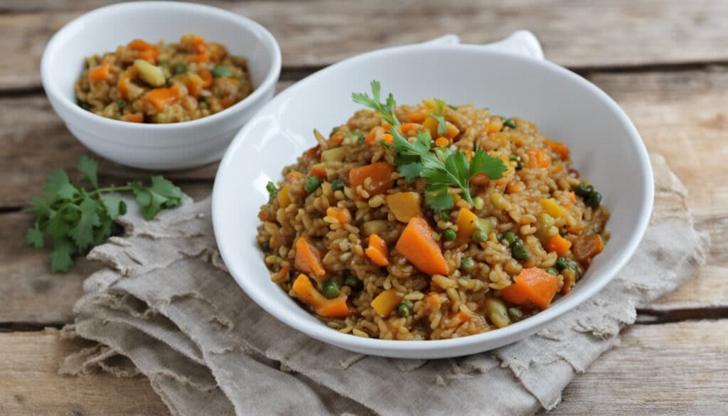 Vegetable Rice and Lentil Stew
