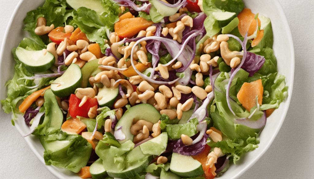 Vegetable Salad with Peanut Dressing