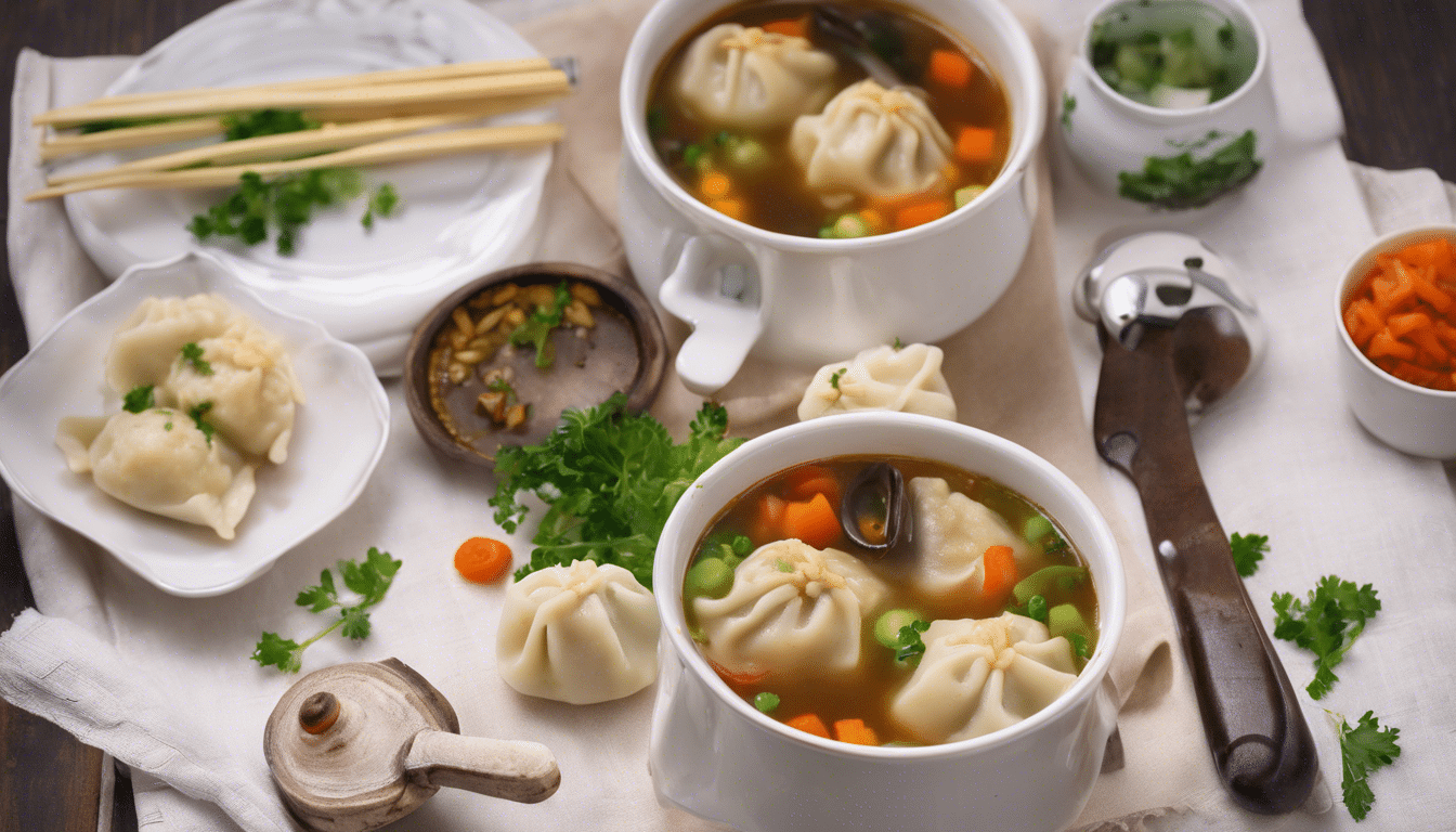 Vegetable Soup with Mushroom Dumplings