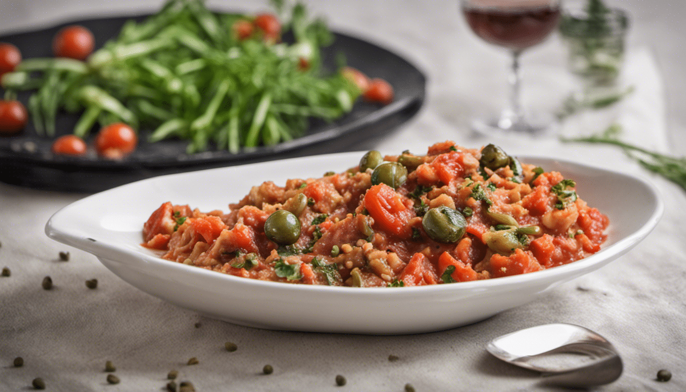 Vegetable Tuna Pisto in Tomato and Caper Sauce