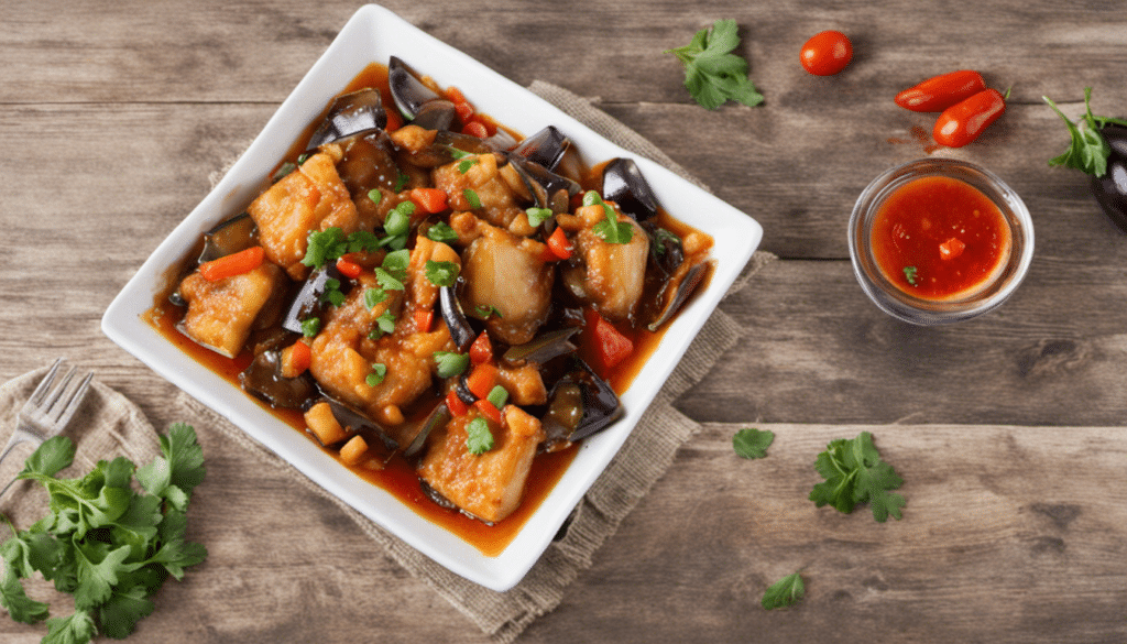 Vegetarian Sweet and Sour "Fish" with Eggplant