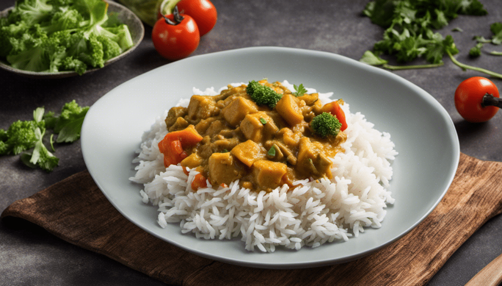 Vegetarian Vegetable Curry with Rice
