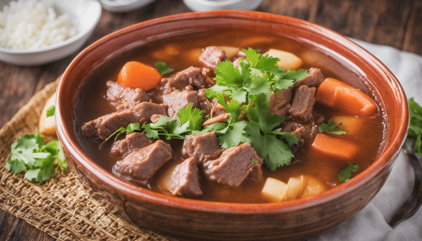 Vietnamese Beef Stew Bo-Kho with Kinh Gioi