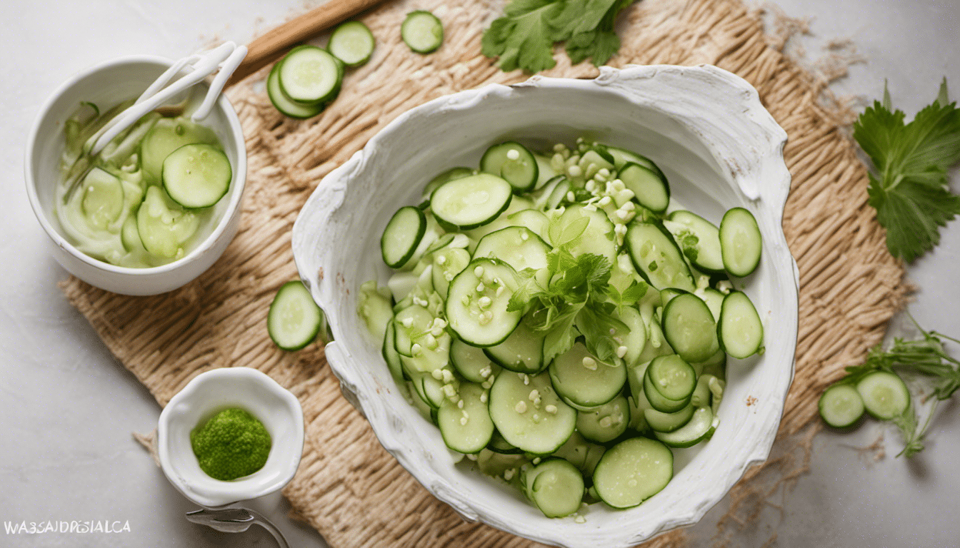 Fresh and flavorful Wasabi Cucumber Salad