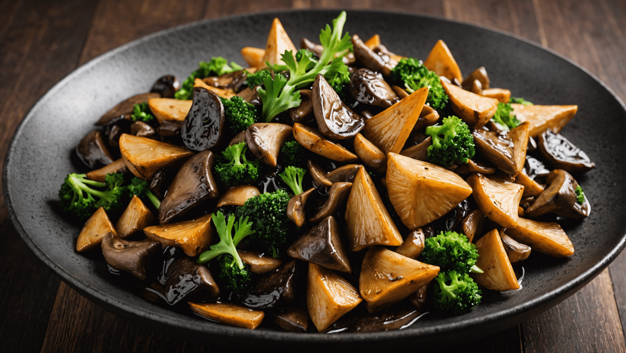 Water Caltrop and Mushroom Stir Fry