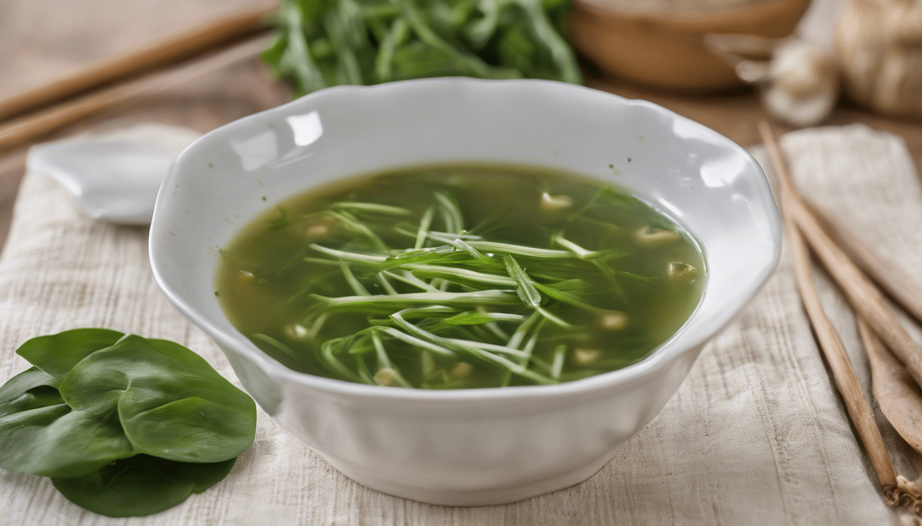 Water Spinach Soup with Ginger and Garlic