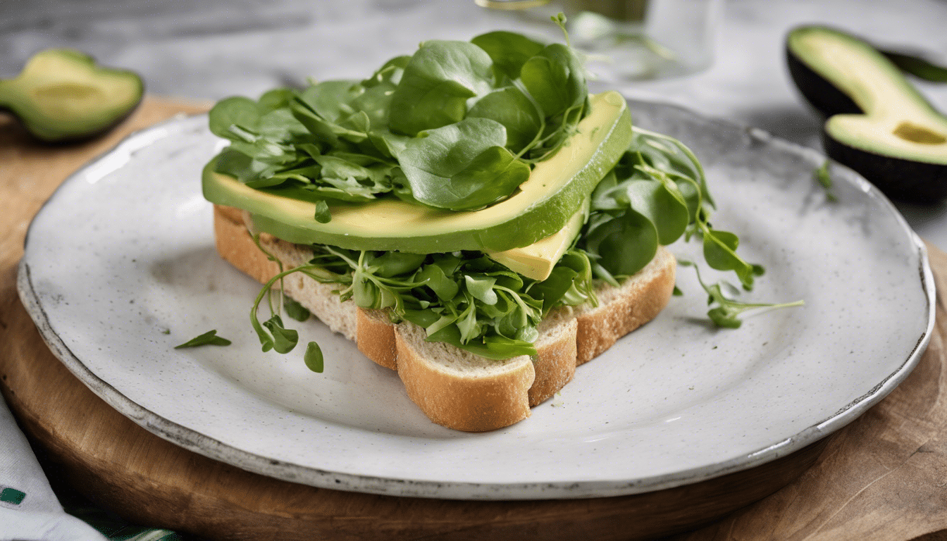 Watercress and Avocado Sandwich