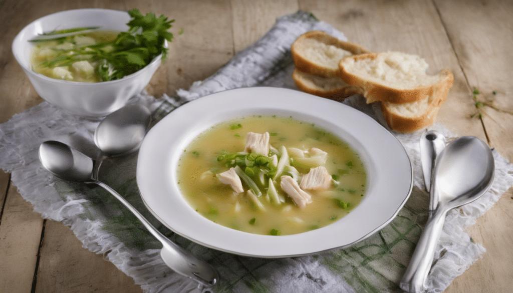 Welsh Onion and Chicken Soup