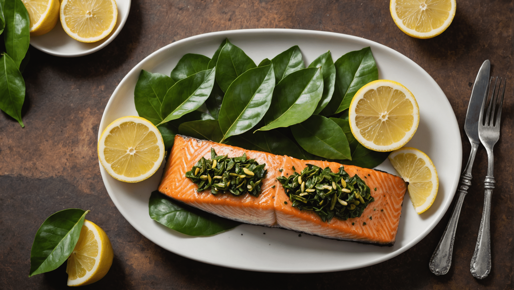 West Indian Bay Leaf and Lemon Salmon