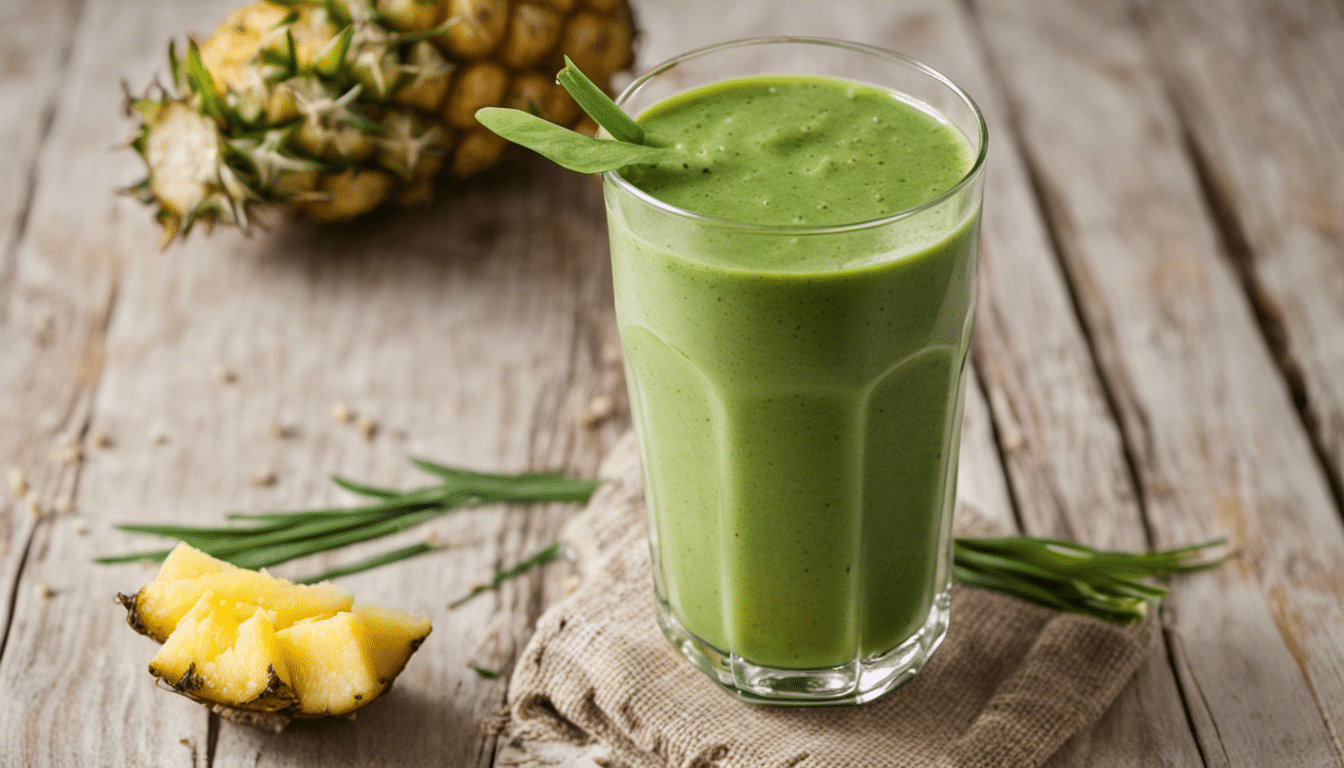 Wheatgrass and Pineapple Smoothie