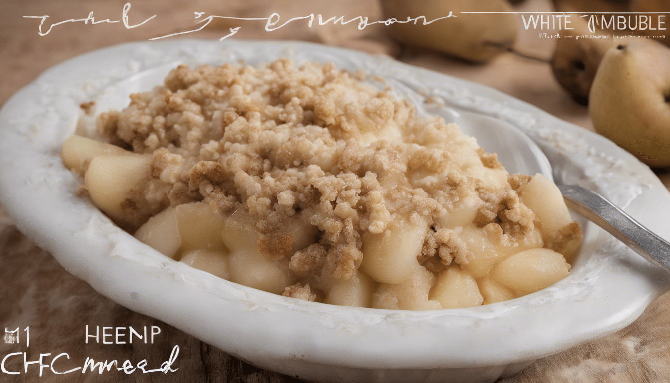 White Cinnamon and Pear Crumble