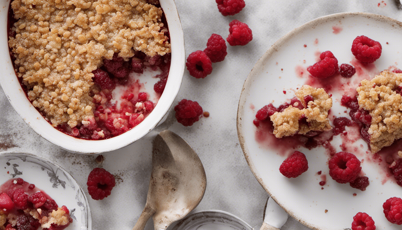White Currant and Raspberry Crumble