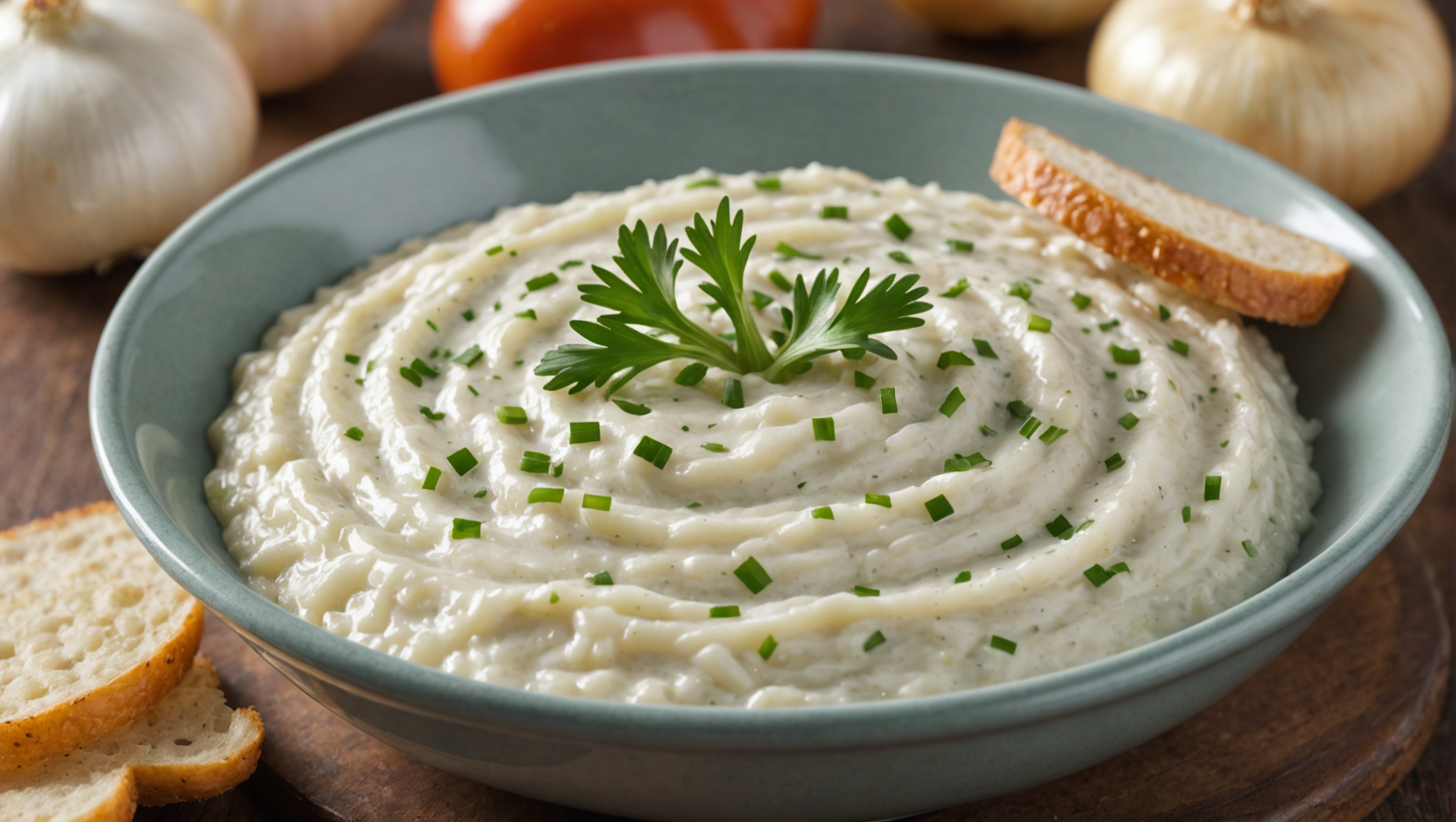 White Onion and Garlic Dip