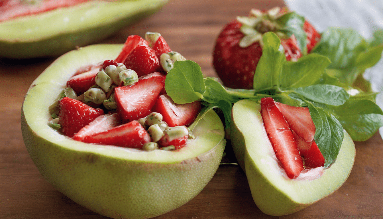 White Sapote and Strawberry Salad 