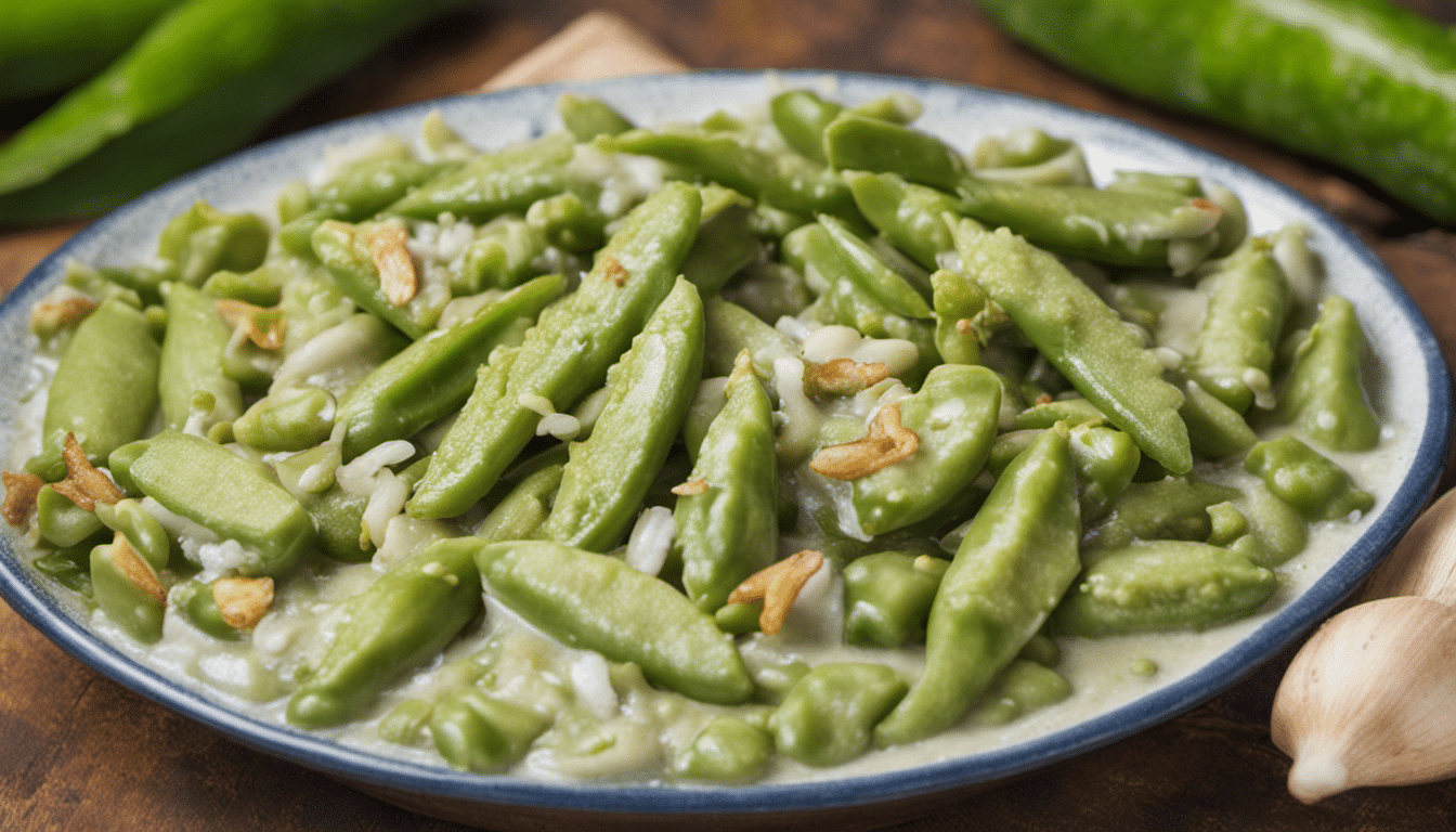 Dish of Winged Beans in Coconut Milk