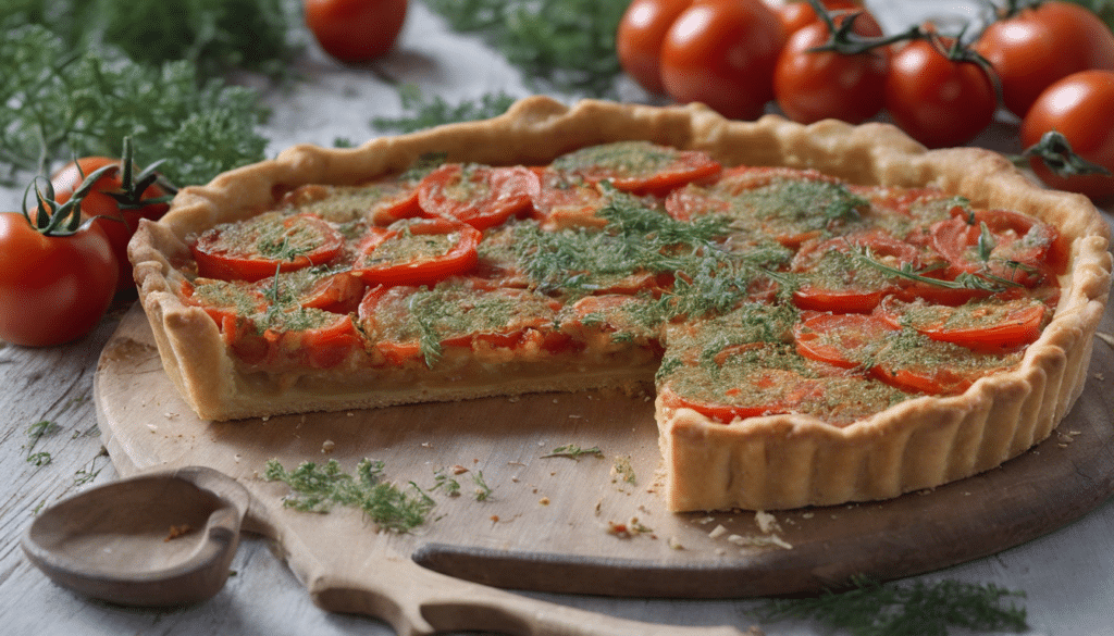 Yarrow and Tomato Tart: A savory tart using fresh tomatoes and yarrow.