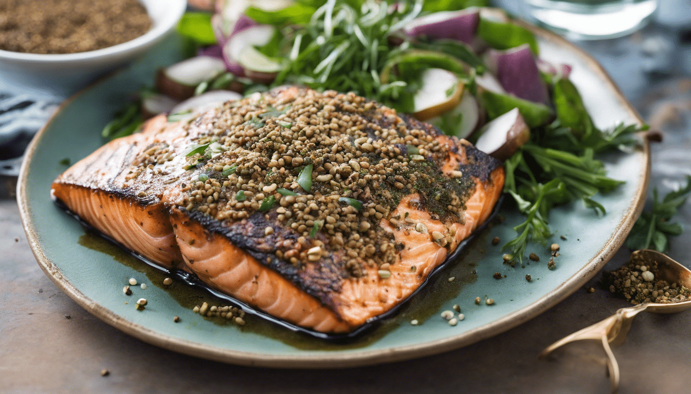 Za'atar Spiced Grilled Salmon