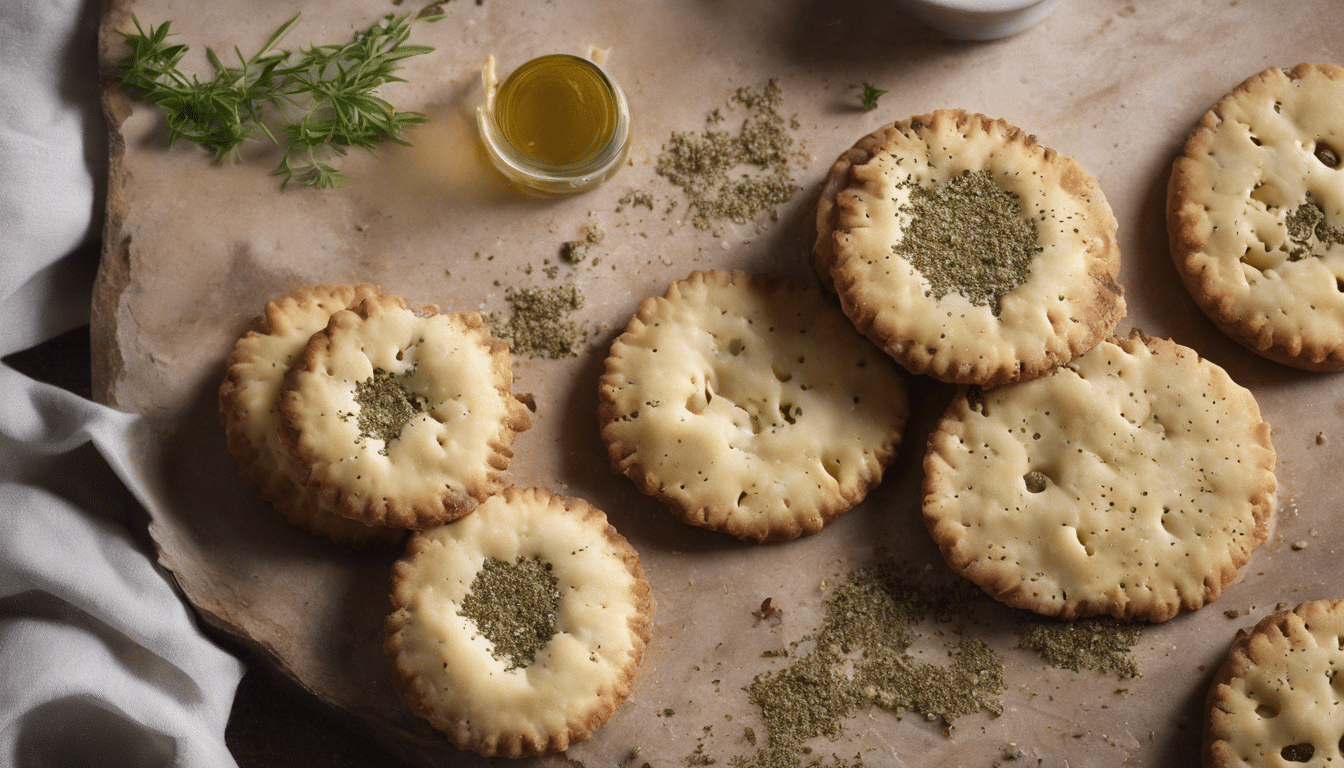 Za'atar and Cheese Sablés - French Shortbread on a plate